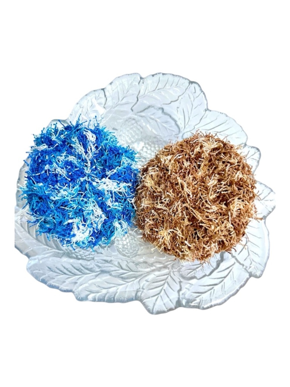 Hand Crafted Colorful Crochet Polyester Kitchen Dish Reusable Scrubbing Pads